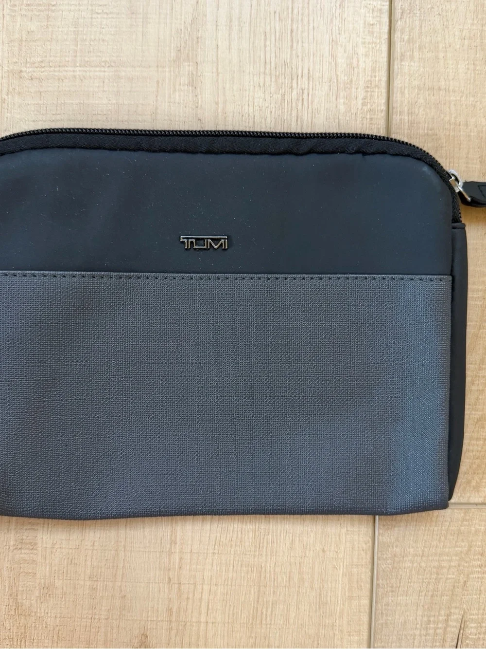 Tumi Black and Gray Toiletry Travel Pouch